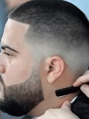 Corte-degrade masculino